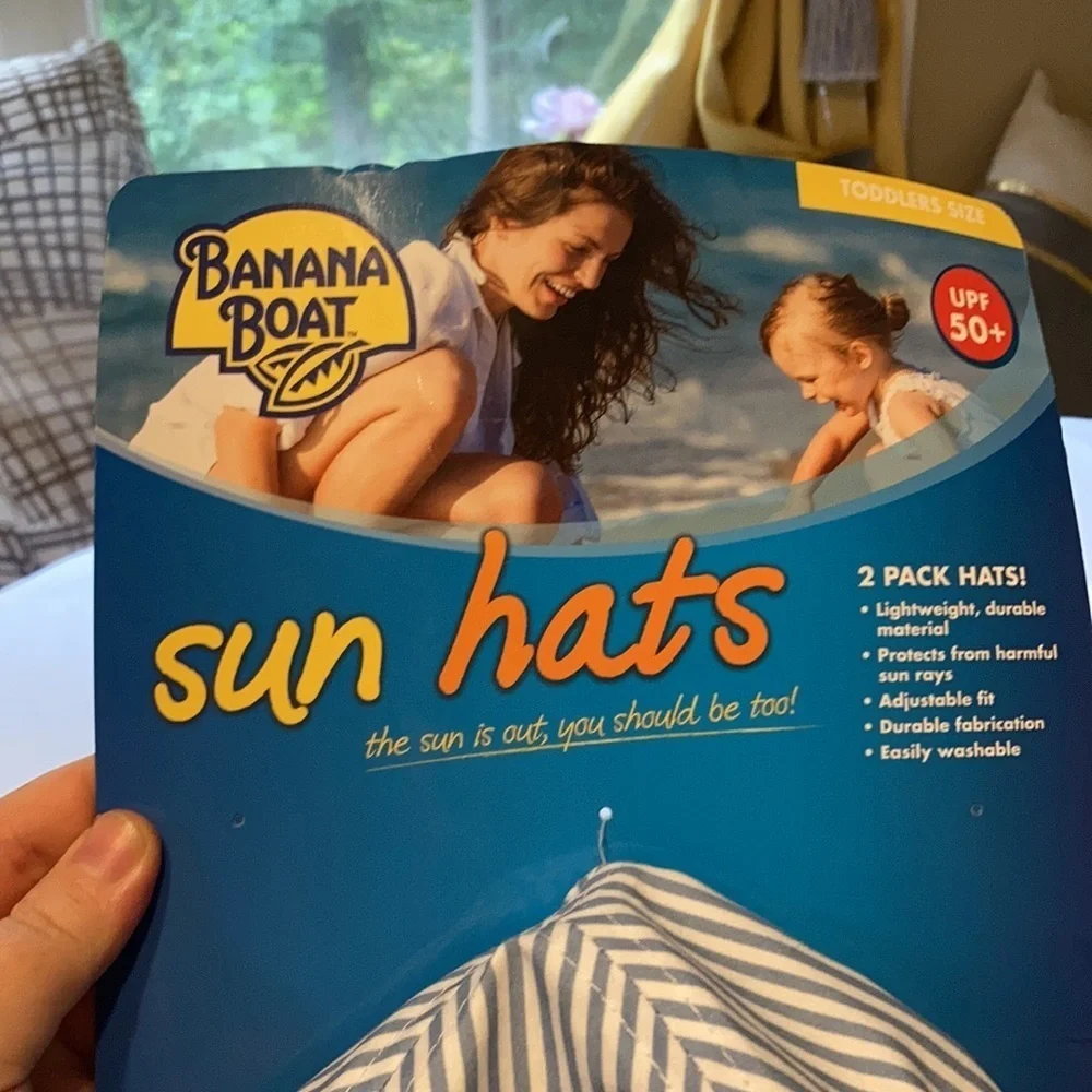 NWT Banana Boat Yellow Sun Hats Toddler Size 2T-4T